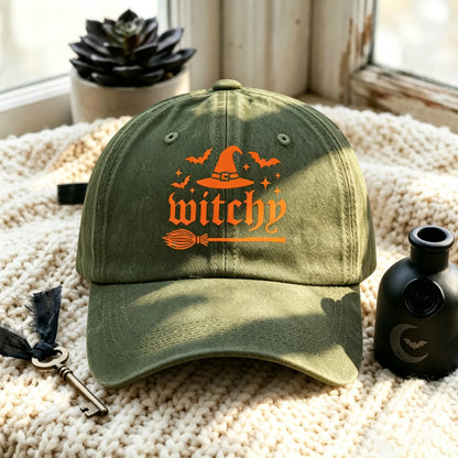 Gorra De Béisbol Para Adultos Con Patrón De Halloween, Visera Curva, Protección UV Y Algodón