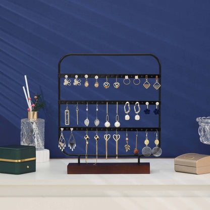 Soporte De Exhibición De Pendientes De Metal En Estilo Moderno, Disponible En Color Blanco Para Joyería