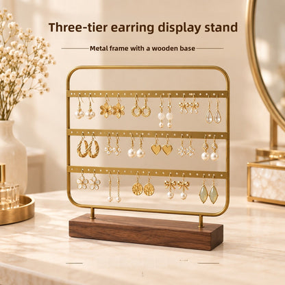 Soporte De Exhibición De Pendientes De Metal En Estilo Moderno, Disponible En Color Blanco Para Joyería
