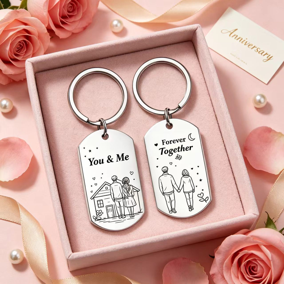 Llaveros De Acero Inoxidable 304 Para Día De San Valentín, Accesorios Perfectos Para Regalar En Esta Fecha Especial