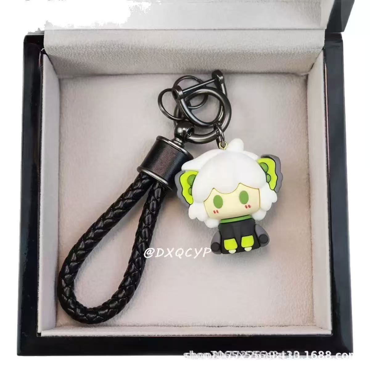 Llavero De Personaje Animado En Cuero Sintético Con Detalles En Gel De Sílice, Ideal Para Llaveros Y Accesorios