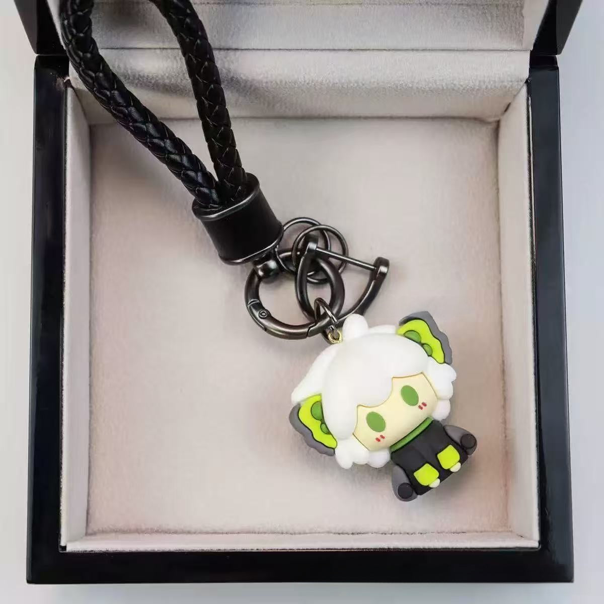 Llavero De Personaje Animado En Cuero Sintético Con Detalles En Gel De Sílice, Ideal Para Llaveros Y Accesorios