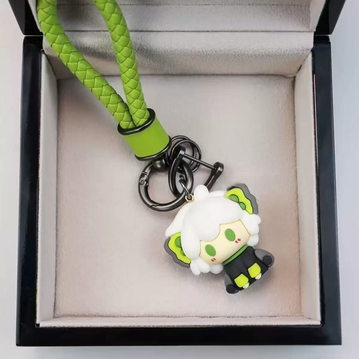 Llavero De Personaje Animado En Cuero Sintético Con Detalles En Gel De Sílice, Ideal Para Llaveros Y Accesorios