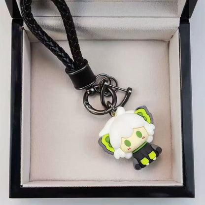 Llavero De Personaje Animado En Cuero Sintético Con Detalles En Gel De Sílice, Ideal Para Llaveros Y Accesorios
