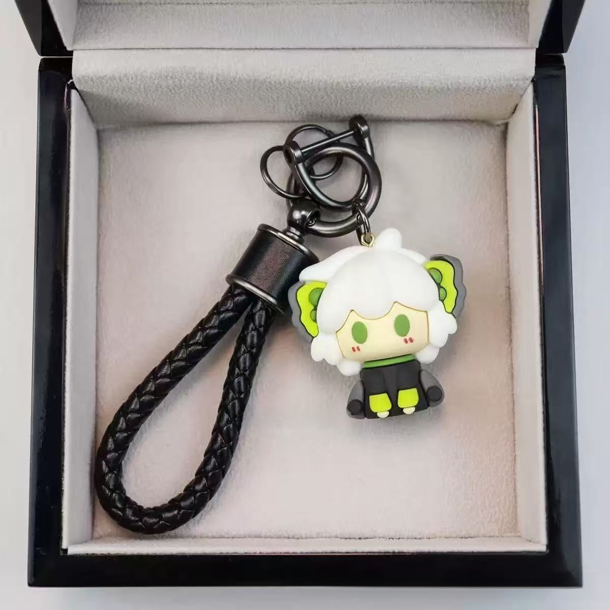 Llavero De Personaje Animado En Cuero Sintético Con Detalles En Gel De Sílice, Ideal Para Llaveros Y Accesorios