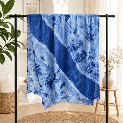 Bufanda De Rayón Con Estampado Tie-dye, Un Accesorio Ligero Y Elegante, Perfecto Para Cualquier Época Del Año.