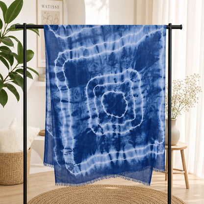 Bufanda De Rayón Con Estampado Tie-dye, Un Accesorio Ligero Y Elegante, Perfecto Para Cualquier Época Del Año.