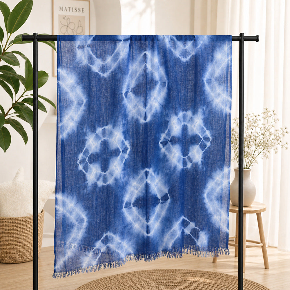 Bufanda De Rayón Con Estampado Tie-dye, Un Accesorio Ligero Y Elegante, Perfecto Para Cualquier Época Del Año.