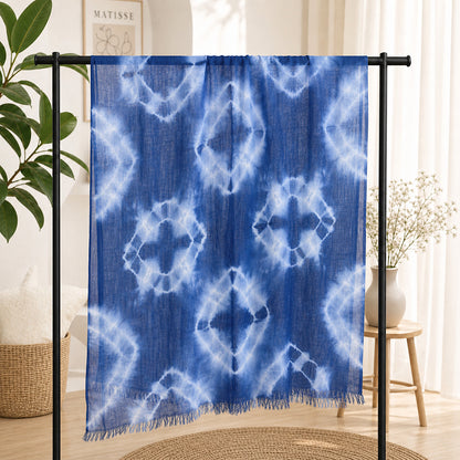 Bufanda De Rayón Con Estampado Tie-dye, Un Accesorio Ligero Y Elegante, Perfecto Para Cualquier Época Del Año.