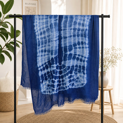 Bufanda De Rayón Con Estampado Tie-dye, Un Accesorio Ligero Y Elegante, Perfecto Para Cualquier Época Del Año.