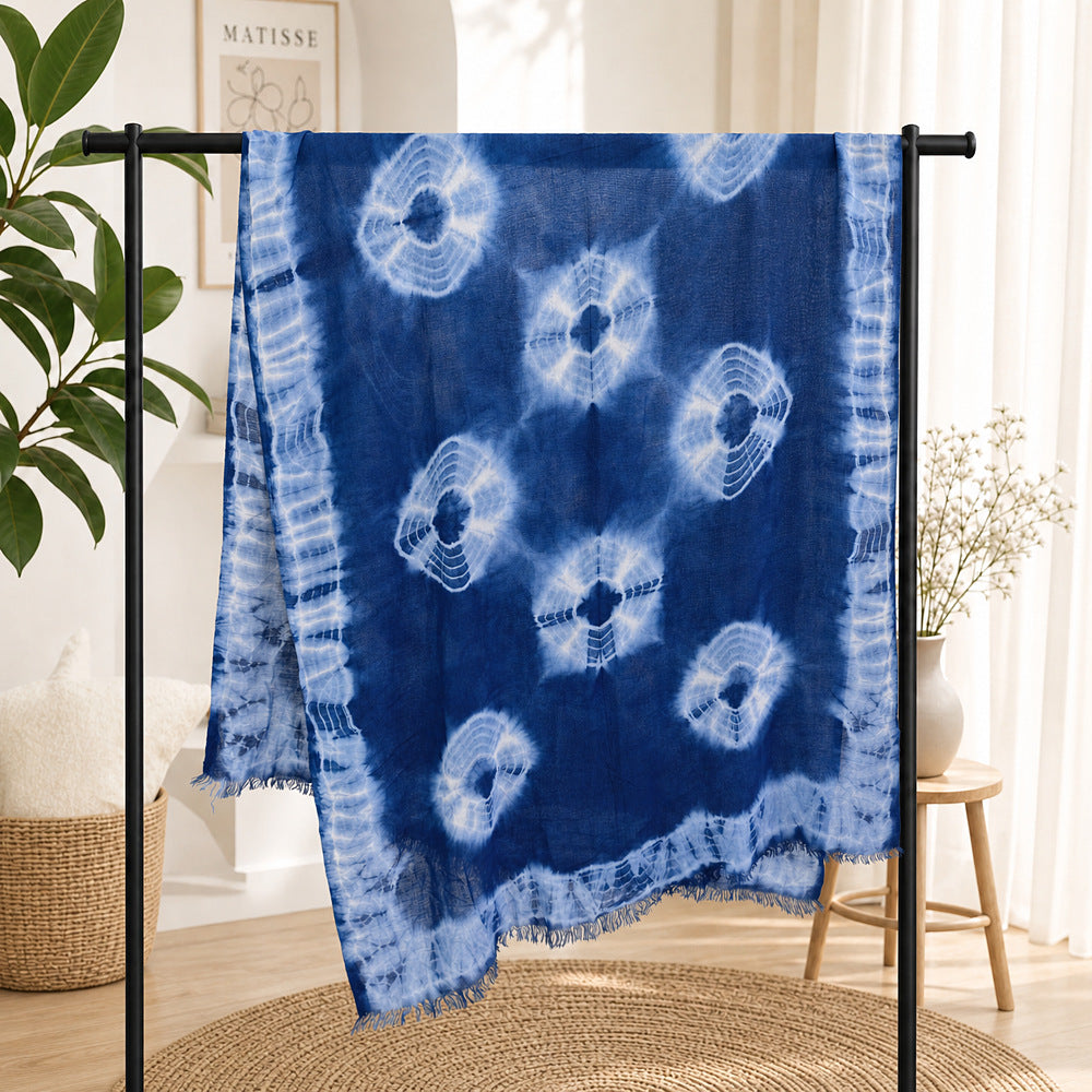 Bufanda De Rayón Con Estampado Tie-dye, Un Accesorio Ligero Y Elegante, Perfecto Para Cualquier Época Del Año.