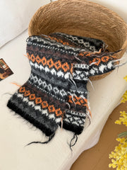 Fair Isle naranja-gris