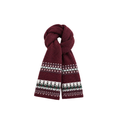 Bufanda A Cuadros Para Mujer En Color Rojo, Confeccionada Con Un Tejido Suave Que Imita El Cachemir, Ideal Para Las Estaciones De Otoño E Invierno.