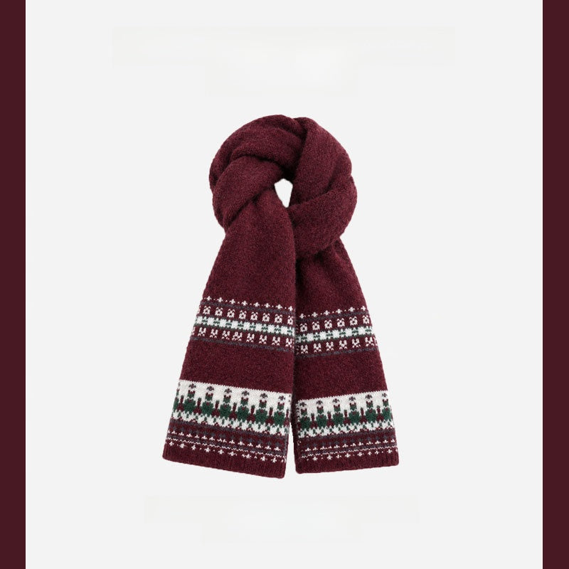 Bufanda A Cuadros Para Mujer En Color Rojo, Confeccionada Con Un Tejido Suave Que Imita El Cachemir, Ideal Para Las Estaciones De Otoño E Invierno.