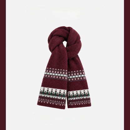 Bufanda A Cuadros Para Mujer En Color Rojo, Confeccionada Con Un Tejido Suave Que Imita El Cachemir, Ideal Para Las Estaciones De Otoño E Invierno.