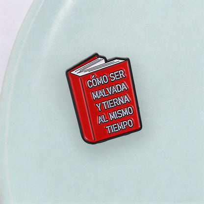 Insignia De Aleación Con Estampado Multicolor De Dibujos Animados, Diseñada Como Pin Para Libros