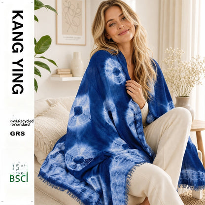 Bufanda De Rayón Con Estampado Tie-dye, Un Accesorio Ligero Y Elegante, Perfecto Para Cualquier Época Del Año.
