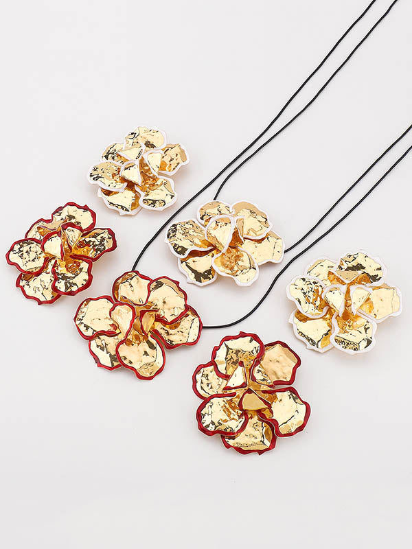 Flower Shape Tied Necklaces Accessories