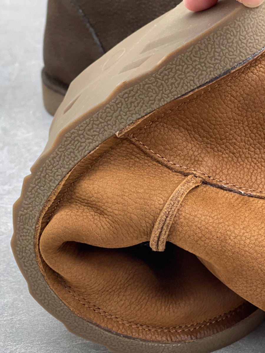 Women Winter Genuine Leather Fleece-lined Snow Boots