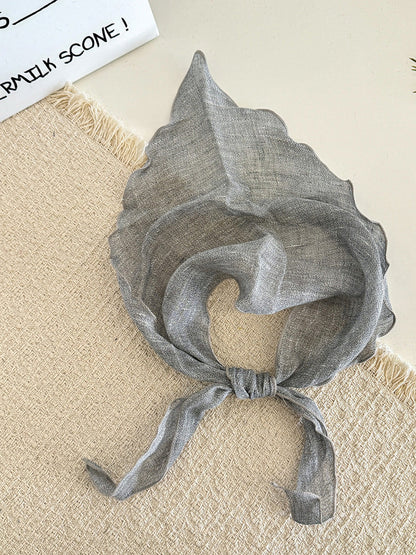 Women Summer Stripe Plaid Soft Triangle Scarf