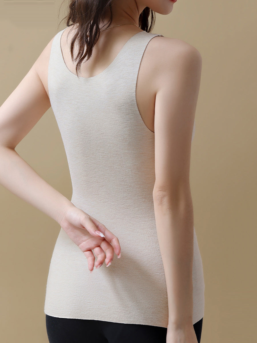 Women Winter Warm V-Neck Lace With Bra Pad Base