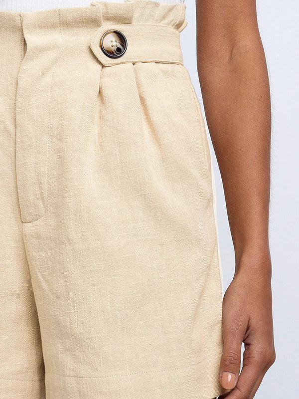 High Waisted Loose Pleated Split-Joint Shorts Bottoms