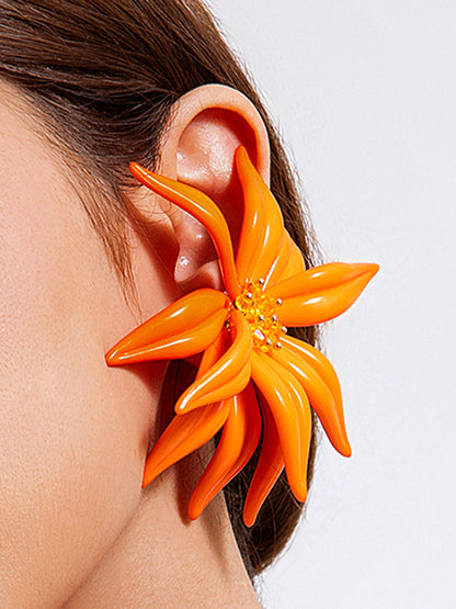 Flower Shape Drop Earrings
