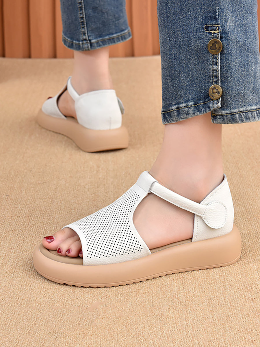 Women Summer Casual Leather Platfrom Sandals