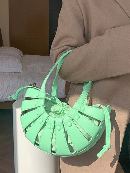 Drawstring Hollow Evening Bags & Clutches