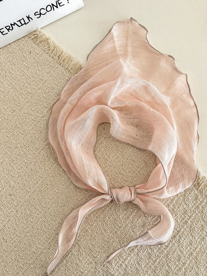 Women Summer Stripe Plaid Soft Triangle Scarf