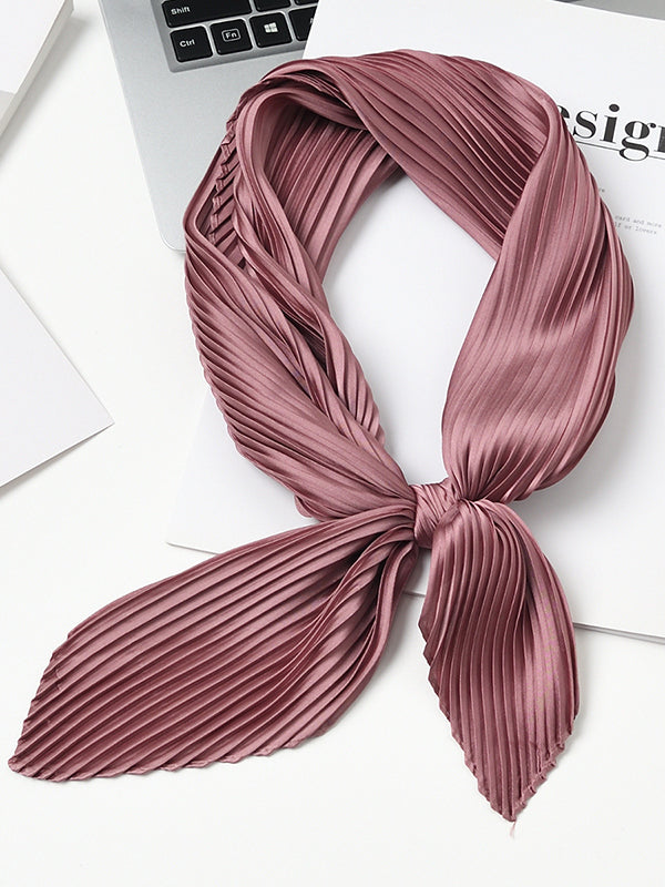 Pleated Solid Color Shawl&Scarf