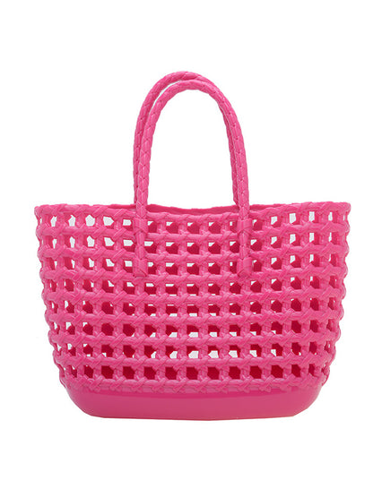 Hollow Solid Color Handbags