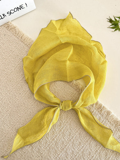 Women Summer Stripe Plaid Soft Triangle Scarf
