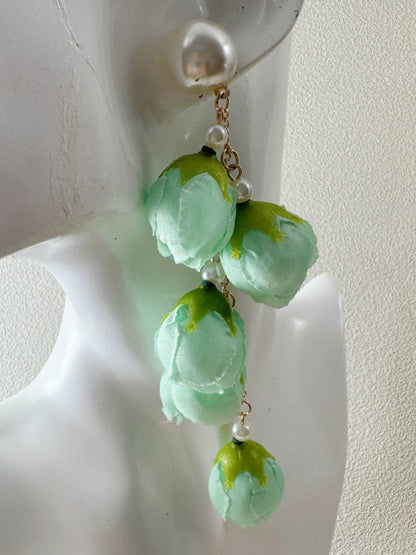 Tasseled Flower Shape Drop Earrings