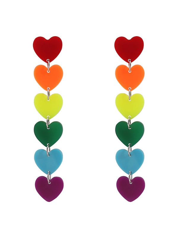 Heart Shape Drop Earrings