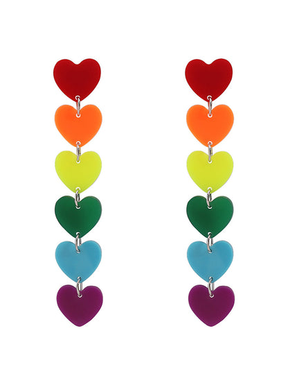 Heart Shape Drop Earrings