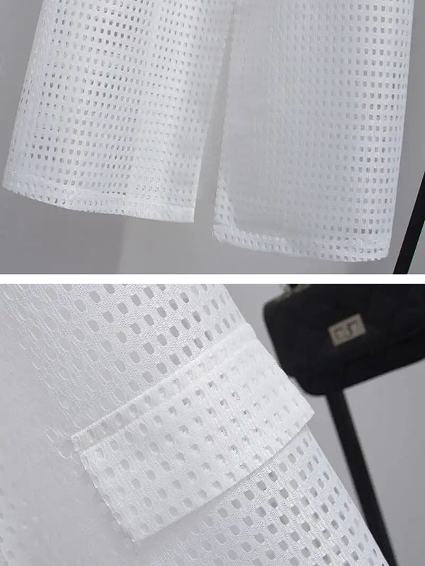 Original Simple Casual Solid Color Hollow Vest Outwear