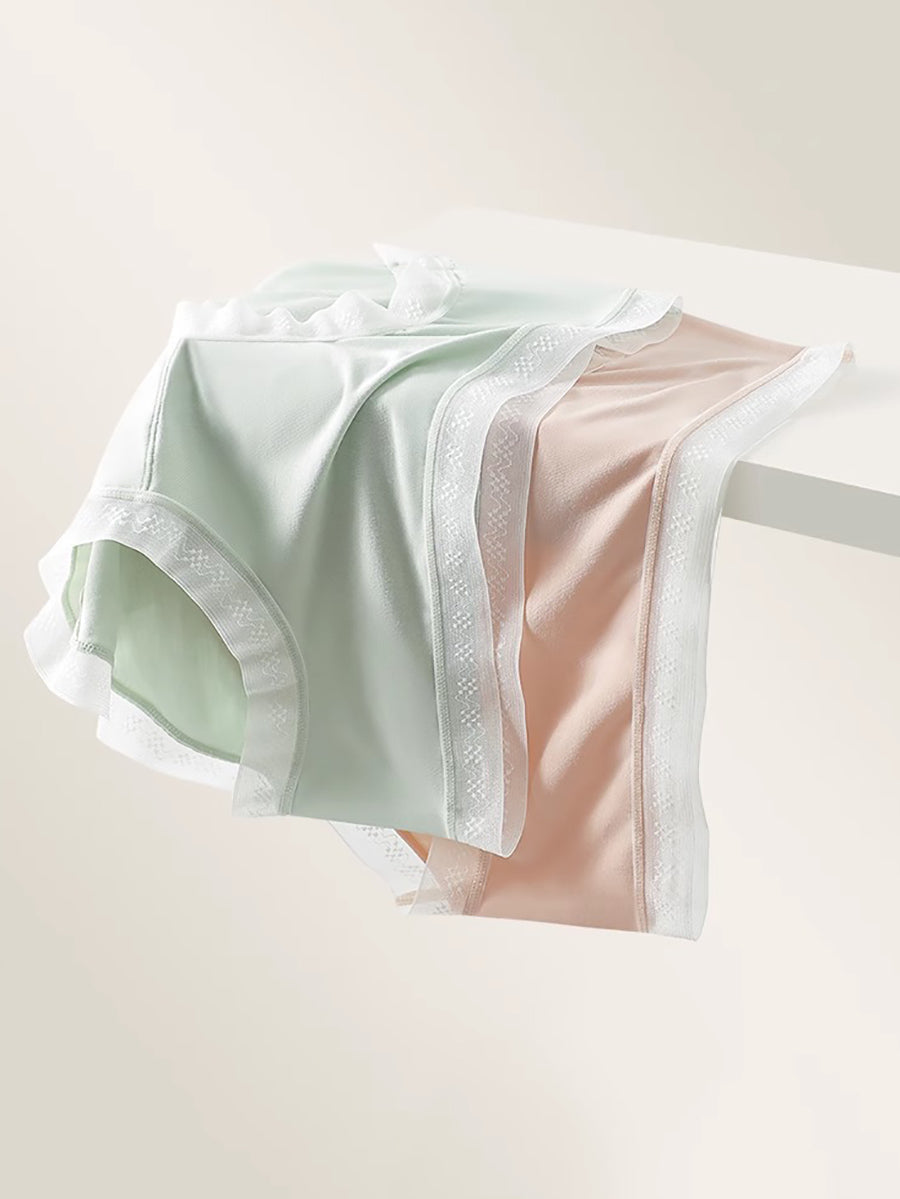 6 Pieces Summer Women Casual Colorblock Thin Underwear