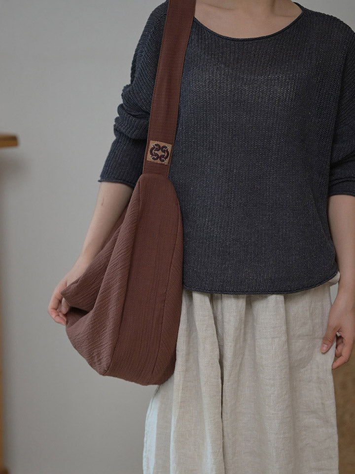 Retro Artistic Large Capacity Crossbody Bag