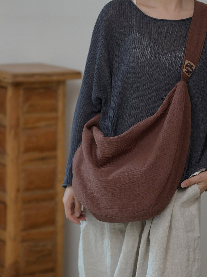Retro Artistic Large Capacity Crossbody Bag