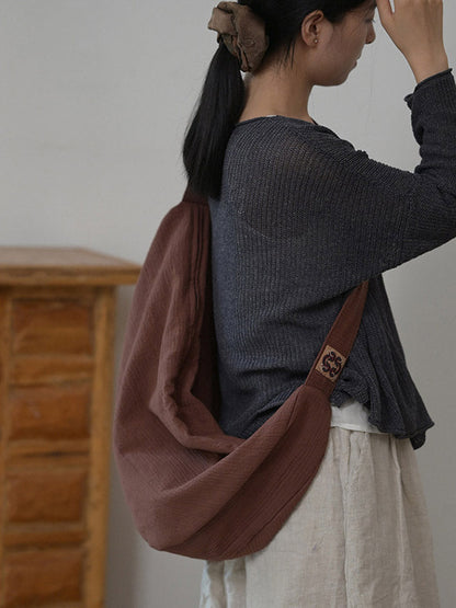 Retro Artistic Large Capacity Crossbody Bag