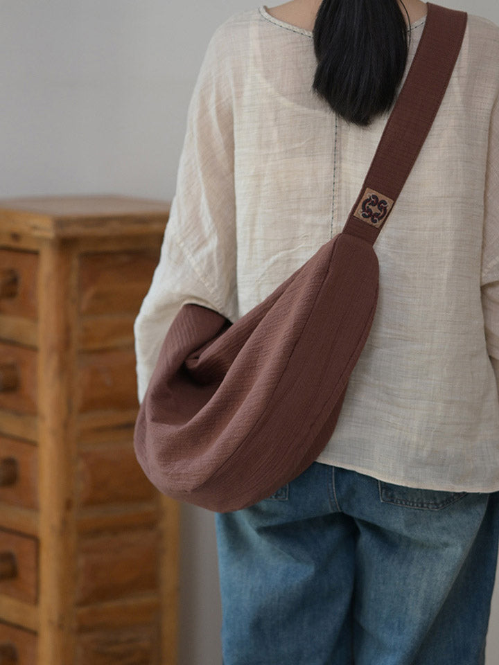 Retro Artistic Large Capacity Crossbody Bag