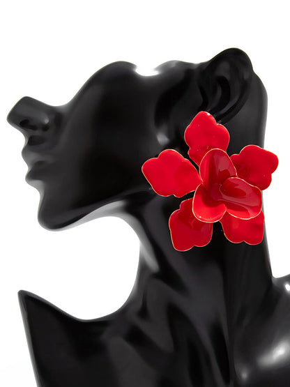 Flower Shape Drop Earrings