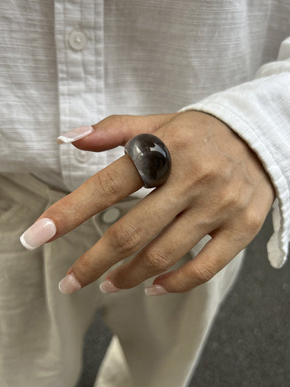 Geometric Shiny Slightly Sheer Rings Accessories