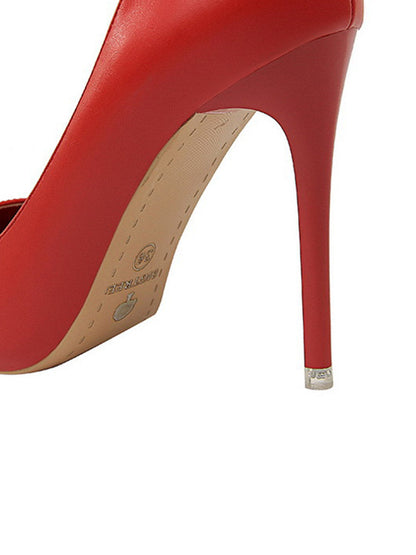 Pointed-Toe Solid Color Pumps