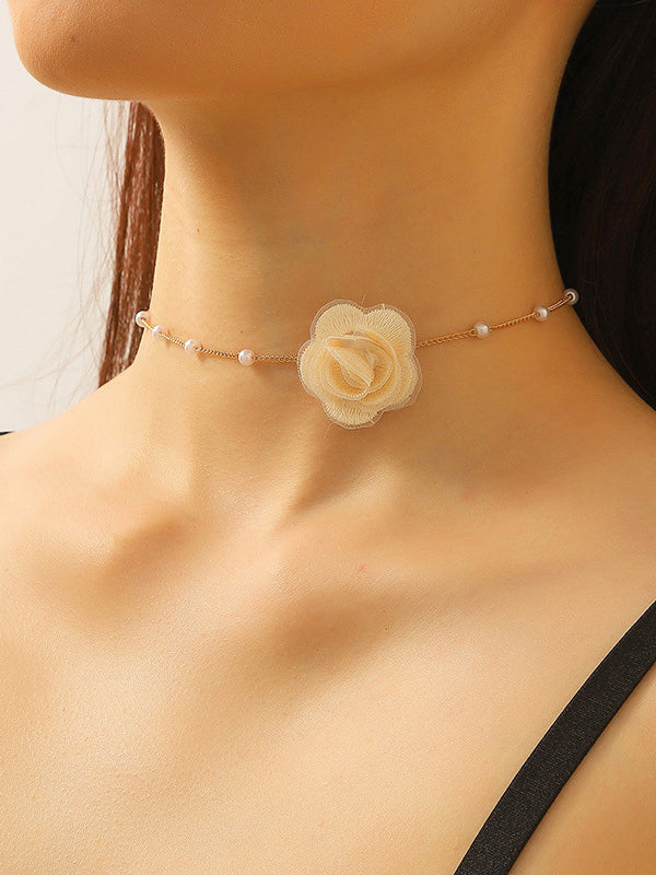 Three-Dimensional Flower Necklaces Accessories