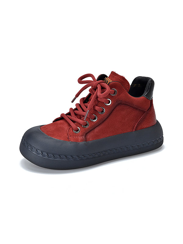Round-Toe Tied Booties Shoes