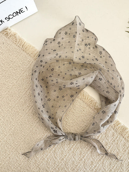 Women Summer Stripe Plaid Soft Triangle Scarf