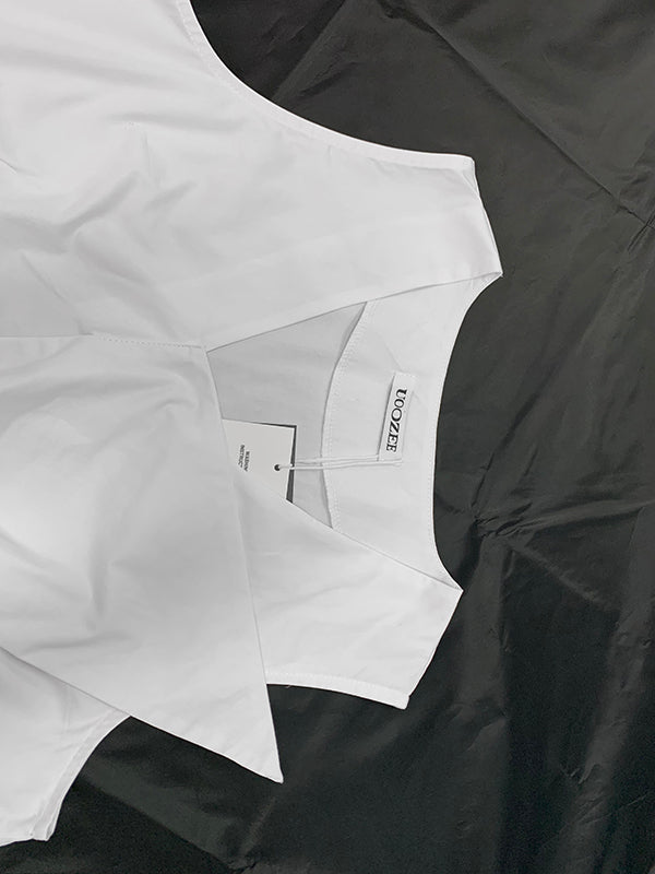 A-Line Loose Knot Solid Color V-Neck Vest Top