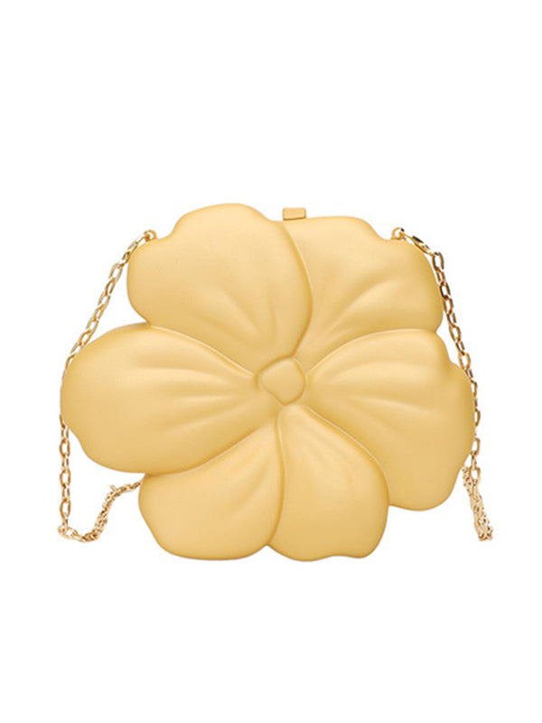 Chains Flower Shape Shiny Crossbody Bags